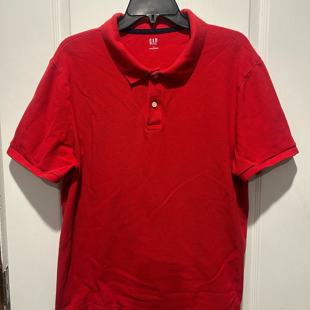 GAP Men's Vibrant Red Polo Shirt Sz XL SKU 441